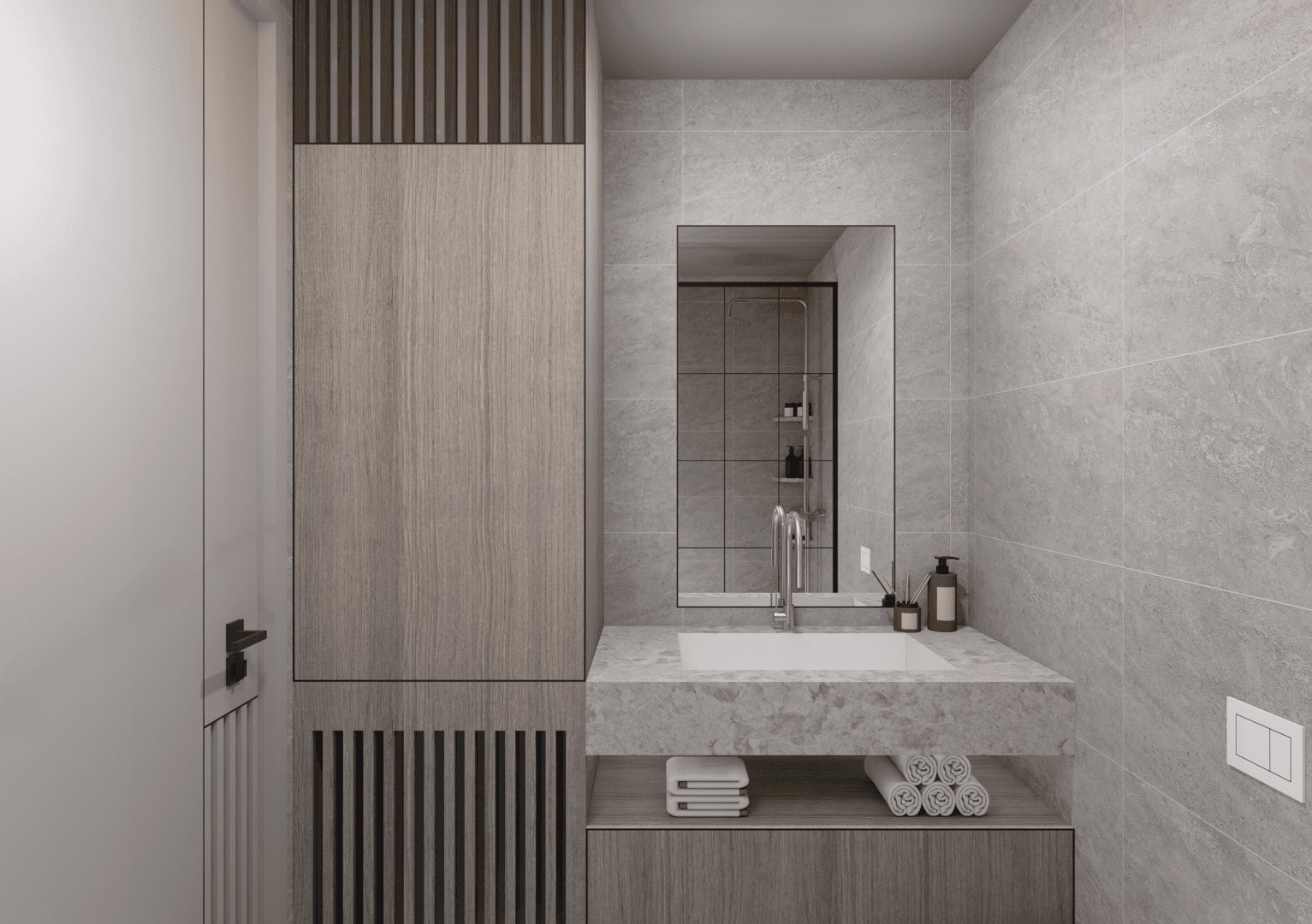 Sirius 48 banyo — premium yüzey detayları, II
